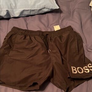 BOSS Men's Black Shorts Size L